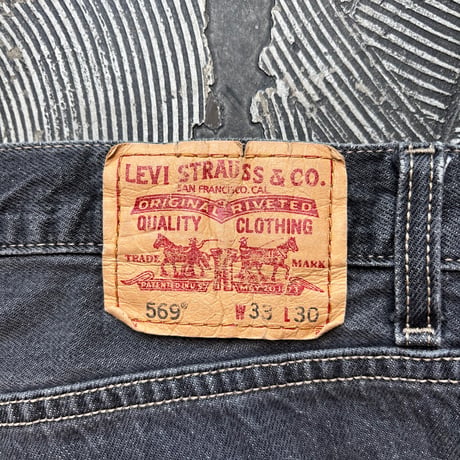 00s Levi’s 569 "Yarn-dyed" Black Denim Pants