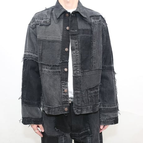 Levi's Patchwork Remake Black Denim Jacket
