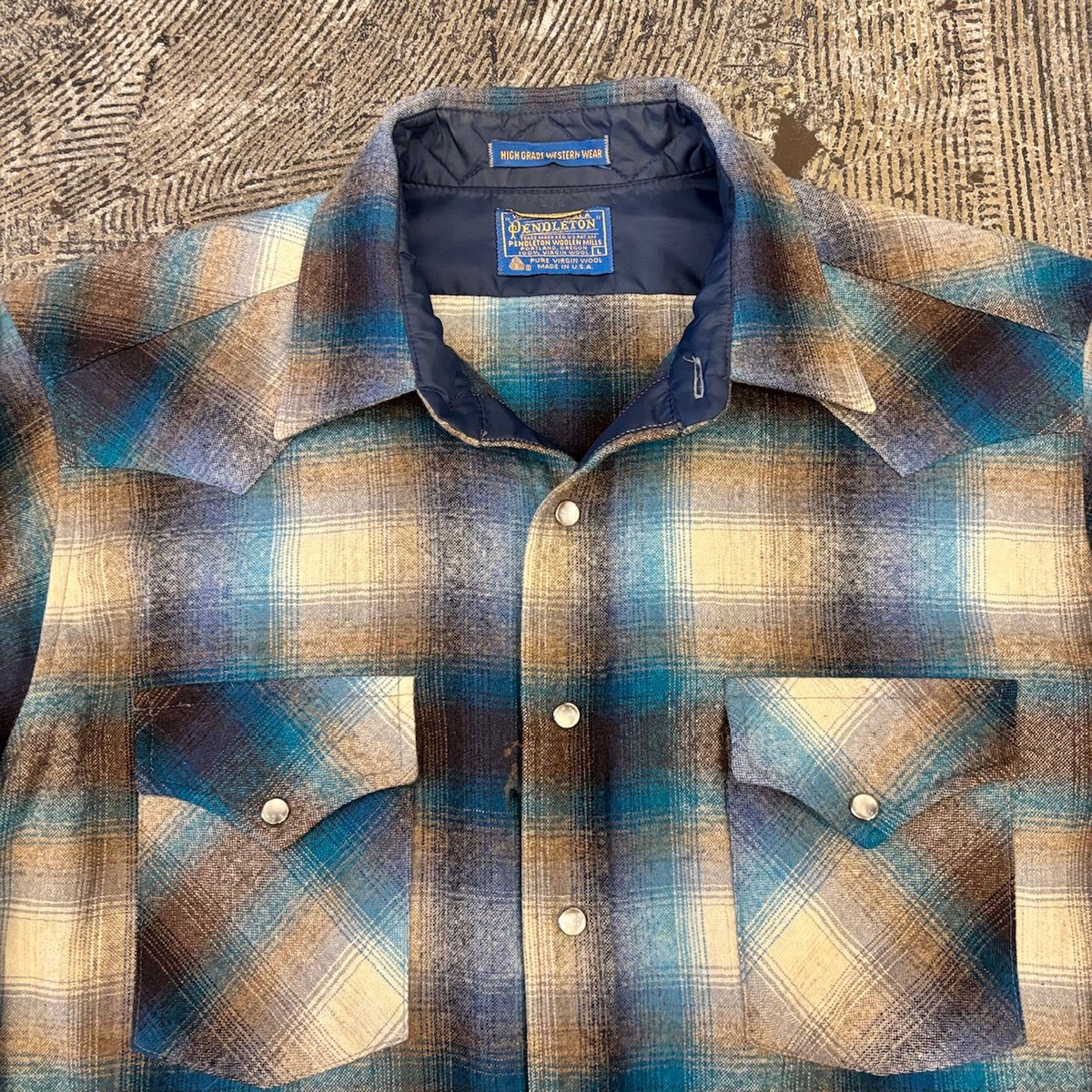 稀少⭐︎ 90s ペンドルトン・ウェスタンフリンジ付きウールラグ 70s Pendleton Wool Western Shirt 