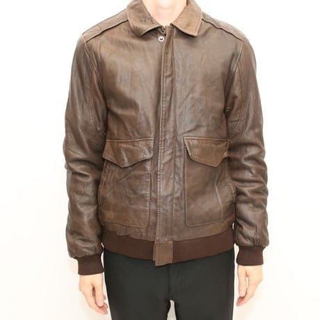 A2 Type Flight Leather Jacket Dead Stock