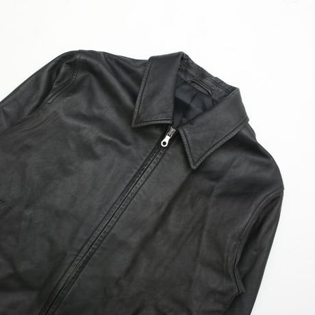 Double Zip Black Lamb Leather Jacket