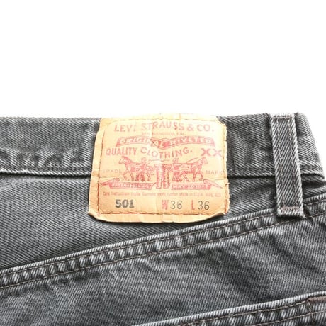Levi's 501 Black Denim Pants MADE IN USA