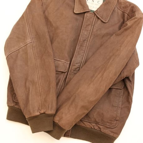 A-2 Type Nubuck Leather Jacket Brown
