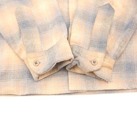 70's Pendleton Open Collar Wool Checked L/S Shirt