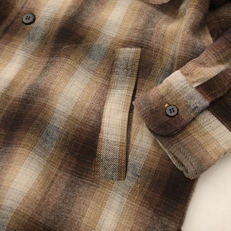 Ombre Plaid Quilting Lined Jacket