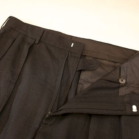 Ralph Lauren Black Linen 2Tac Slacks Pants