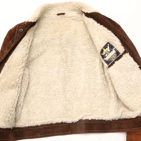 Vintage Suede Boa Jacket