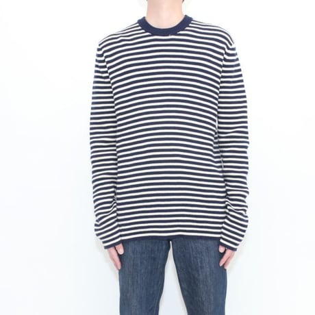 Border Cotton Kint Sweater