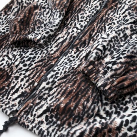 Animal Pattern Zip Up Jacket