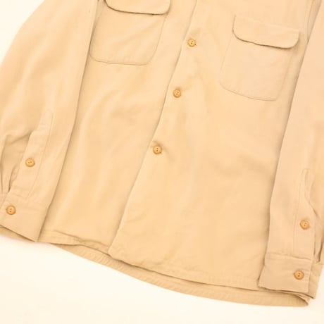 40's Forstmann Open Collared Wool L/S Shirt