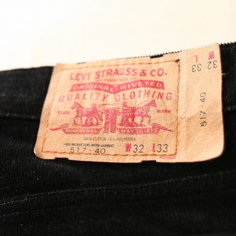 Levis 517 Black Corduroy Pants