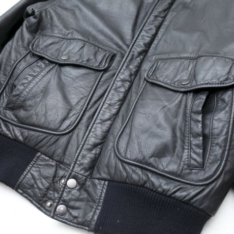 A-2 Type Black Leather Jacket