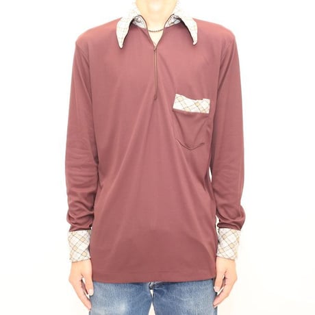 70's Kmart Pullover Polyester L/S Shirt