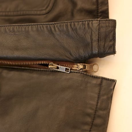 Black Leather Hooded Coat