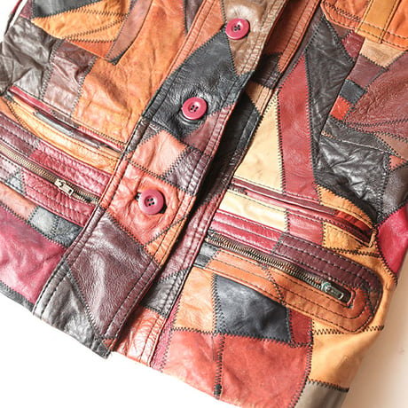 Patchwork Leather Jacket