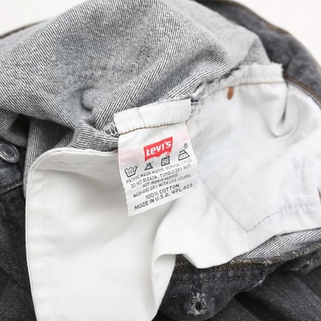 90s Levi's 501 "Yarn-dyed" Black Denim Pants