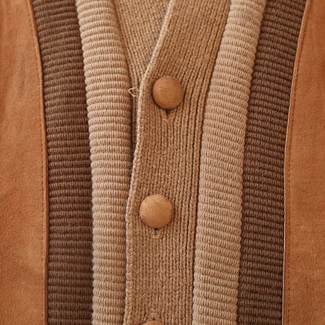 Vintage Wool Nuback Cardigan 