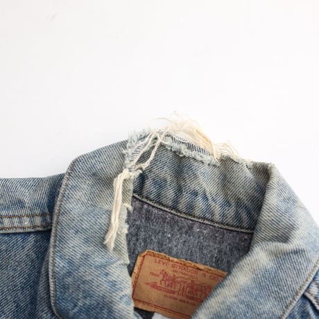 70s Levi's 70505-0317 Denim Jacket With Troy Blanket