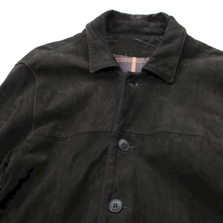 Black Nuback Leather Jacket MADE IN ITALY