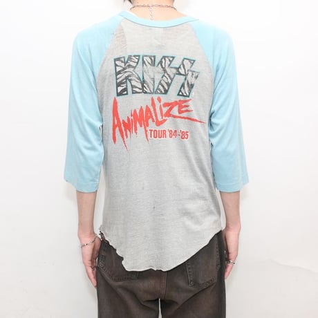 80's Kiss Tour T-Shirt Raglan Sleeves