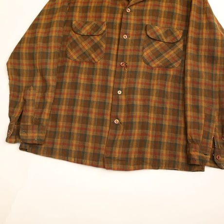 60s Pendleton Wool Plaid Loop Shirt
