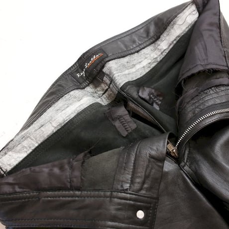 Black Leather Flared Pants