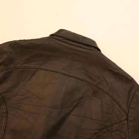 Black Rib Leather Jacket