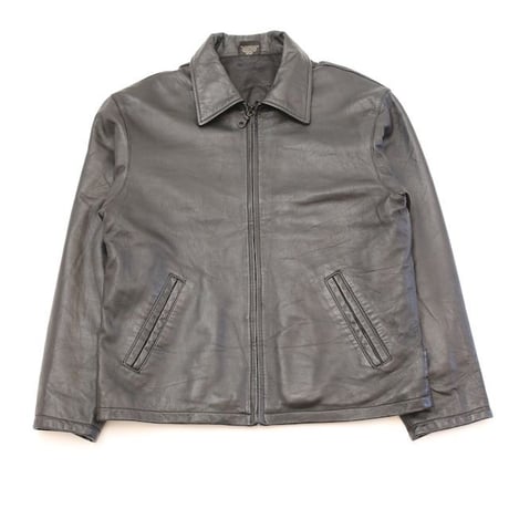Black Leather Jacket Loose Silhouette