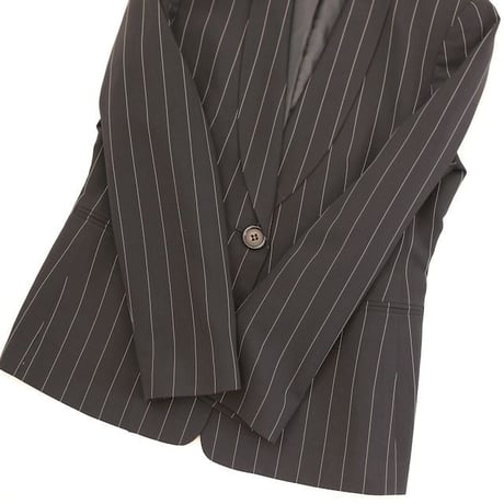 Black Stripe Single Breasted Set Up