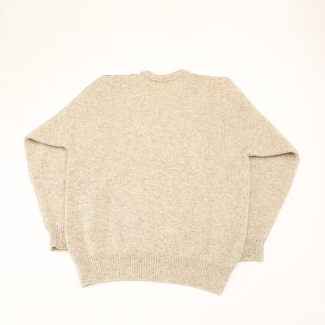 Argyle Pattern Shetland Wool Knit Sweater