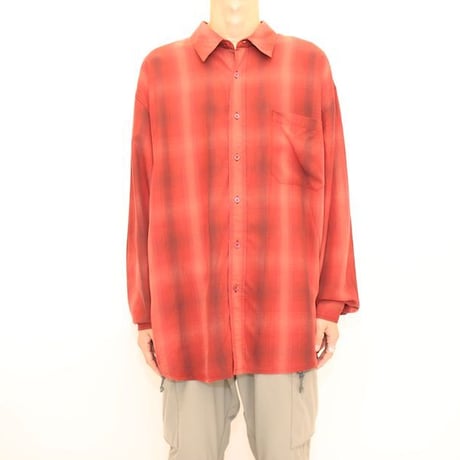 Polynosic Rayon Ombre Check L/S Shirt