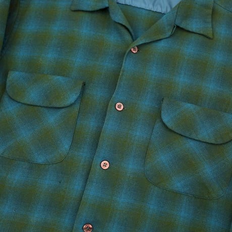 60's Pendleton Open Collared Wool L/S Shirt