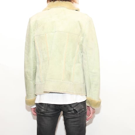Green Pig Suede Leather Jacket