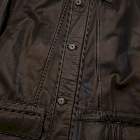 Next Stage Casual Black Leather Coat
