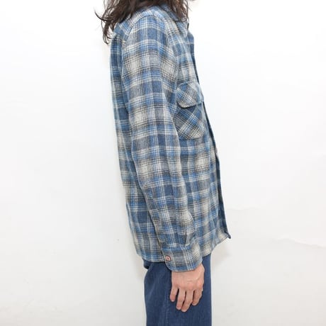 70s Town Craft Wool Plaid Loop Shirt