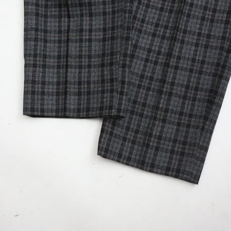 Wool 2Tuc Plaid Slacks
