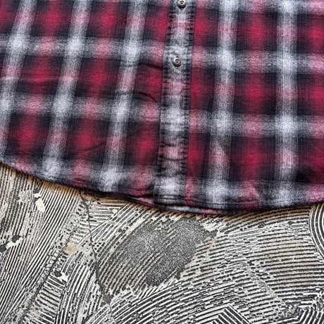 Arrow Ombre Plaid Cotton Flannel Shirt