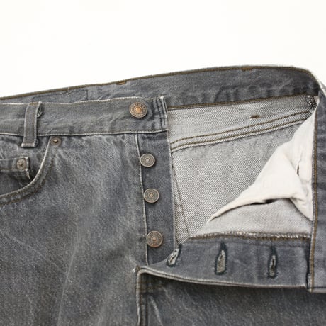 80's Levi's 701 Black Denim Pants Student Model