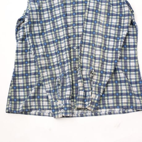 70's Print Flannel Plaid Shirt