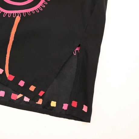 Space Pattern Open Collar Silk L/S Shirt