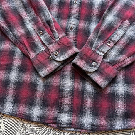 Arrow Ombre Plaid Cotton Flannel Shirt