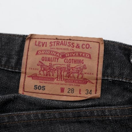 Levi's 505 Black Denim Pants