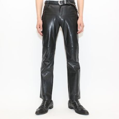 GAP Black Leather Flared Pants