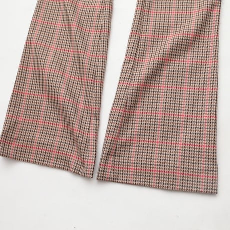 Gun Club Check Flared Slacks