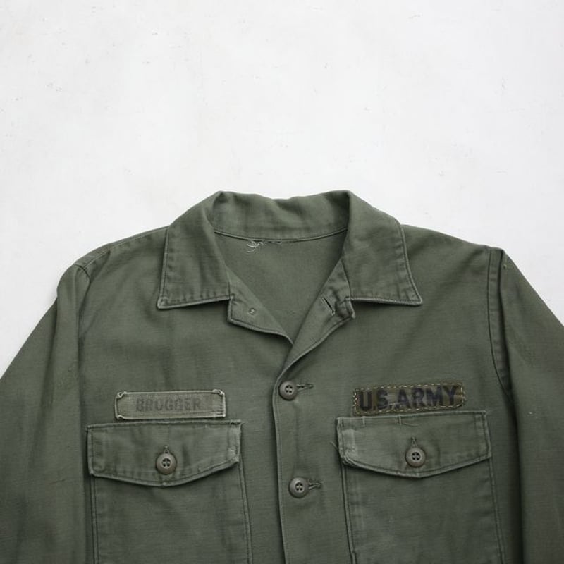 ジャケット・アウター 60S US ARMY OG107 UTILITY SHIRT JACKET Vintage OG107 / Fatigue Shirt, Size 13 1/2