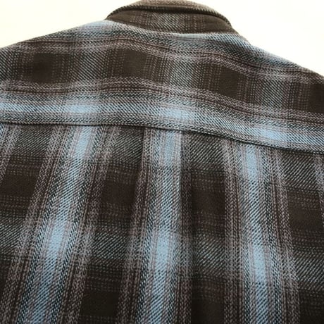 90s Cotton Flannel Ombre Plaid Shirt