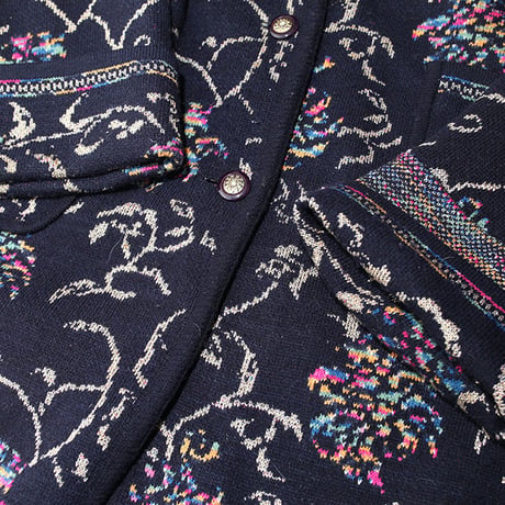 Flower Design Wool Coat