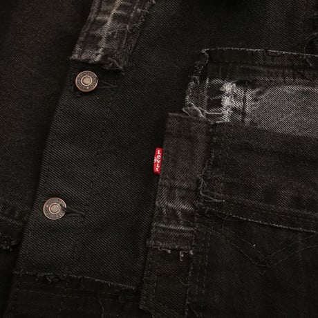 Levi's Patchwork Remake Black Denim Jacket