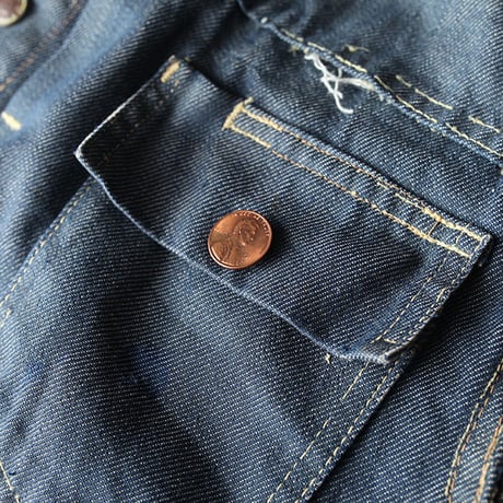 Vintage Denim Vest With Patch