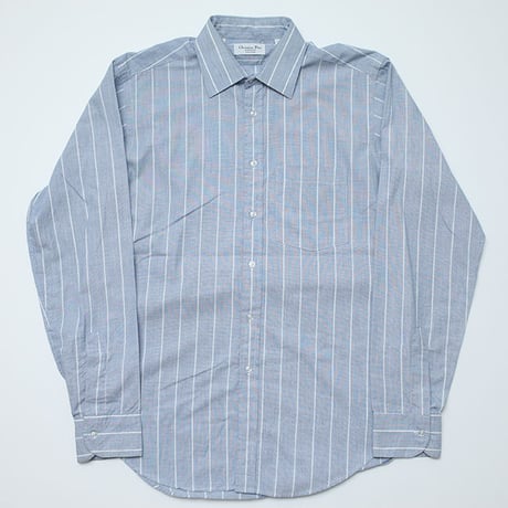 80s クリスチャンディオール ドレスシャツ ストライプ Christian Dior L/S Shirt